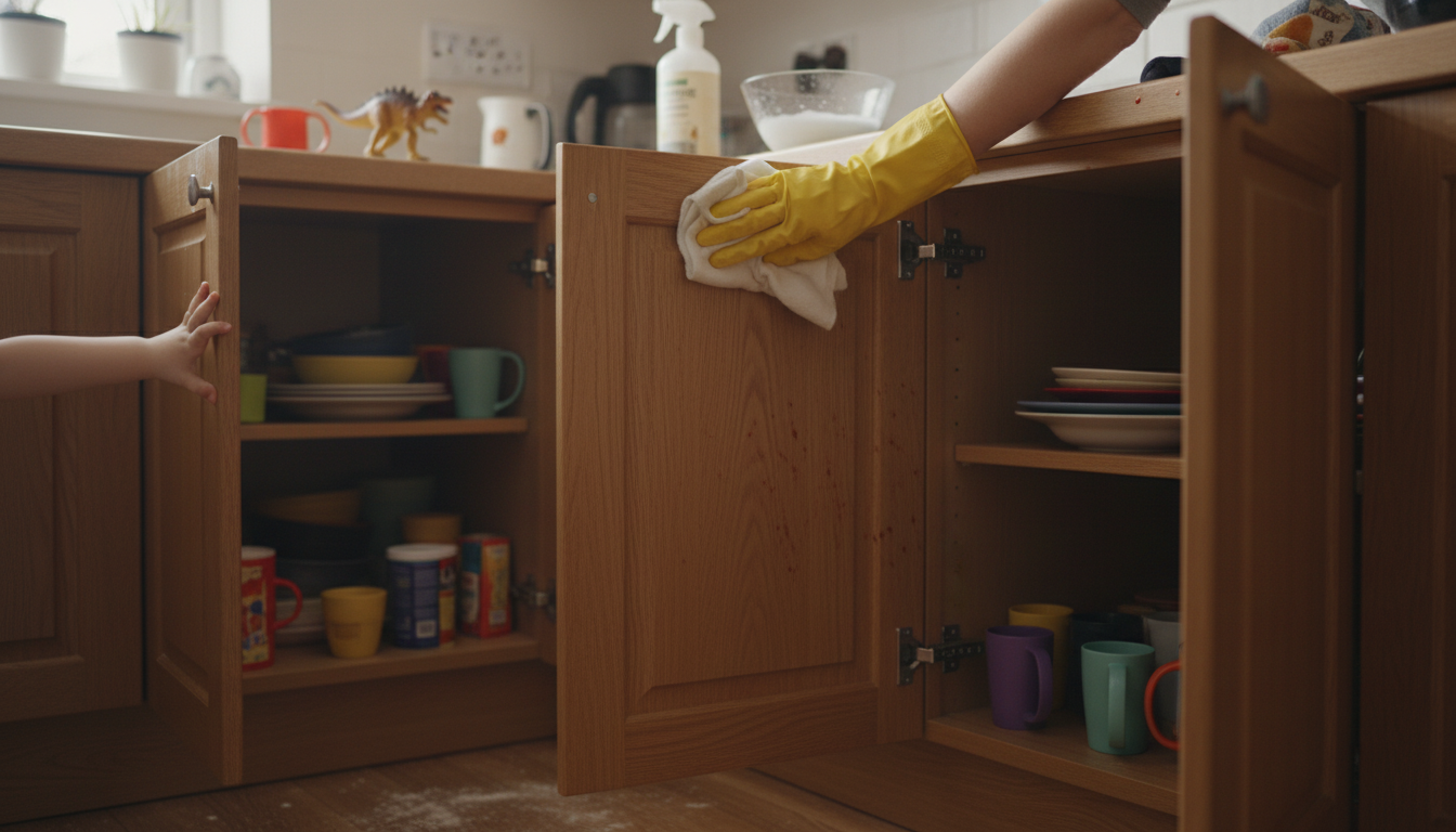Clean Wood Kitchen Cabinets Without Damaging Finish